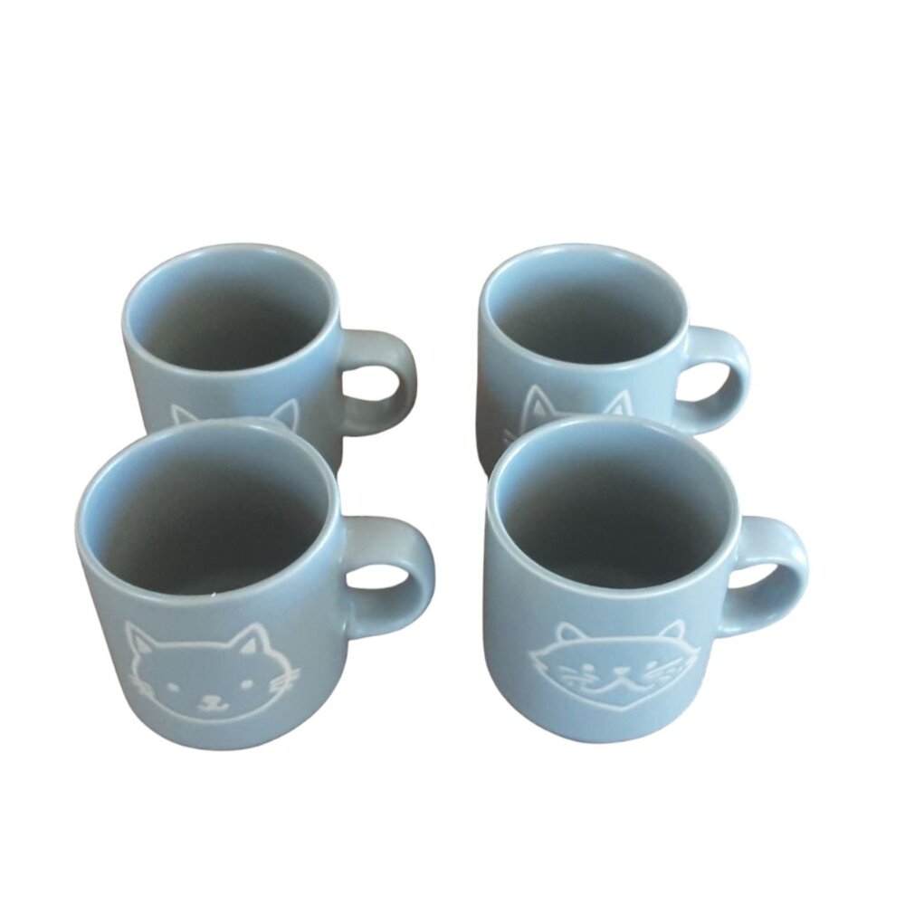 4 Stackable Expresso Mini Cat Mugs - Picture 2 of 5